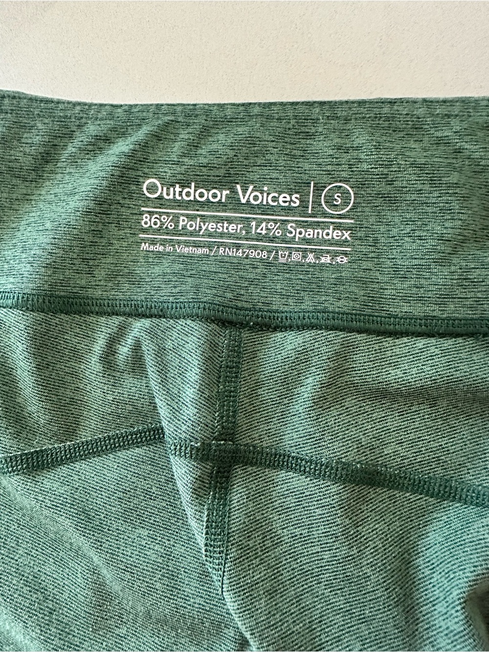 Outdoor Voices - Hunter Green Warmup Shory - Picture 2 of 3